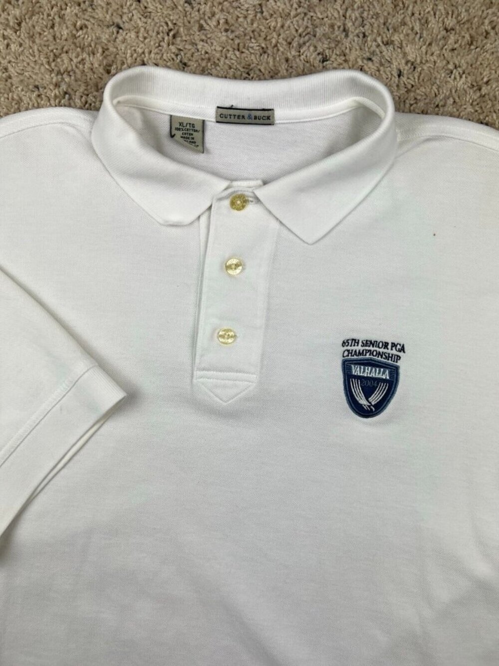VTG Valhalla Golf Club 2004 Senior PGA Championship Shirt XL Cutter Buck Cotton